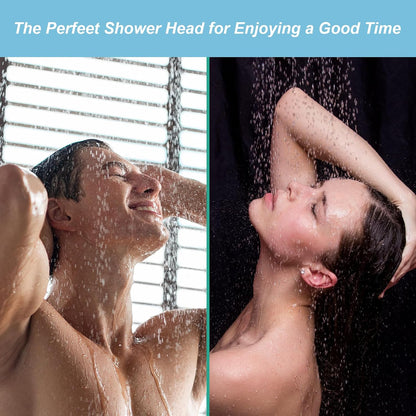 OFFO Shower Head, High Pressure Shower Head with 6 Mode, Fixed Showerheads for Strong Water Flow & Relaxing Shower Experience, Chrome