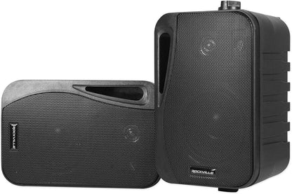 Rockville HP4S-8 BK 4" Outdoor/Indoor Swivel Home Theater Speakers in Black