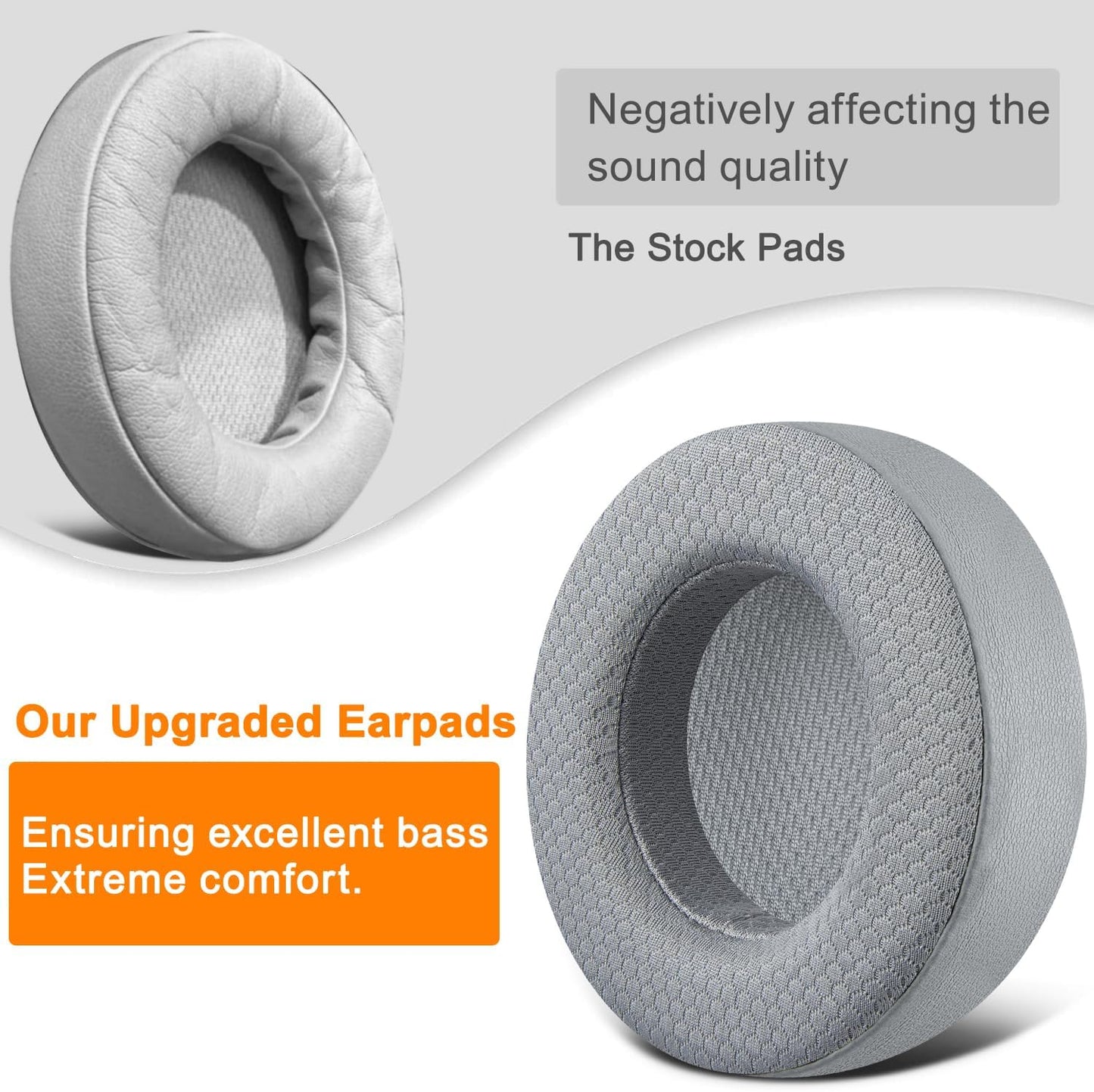 SOULWIT Ear Pads Replacement for Corsair Virtuoso RGB Wireless XT SE Gaming Headset, Earpads Cushions with Mesh Fabric, High-Density Noise Isolation Foam, Added Thickness - Black