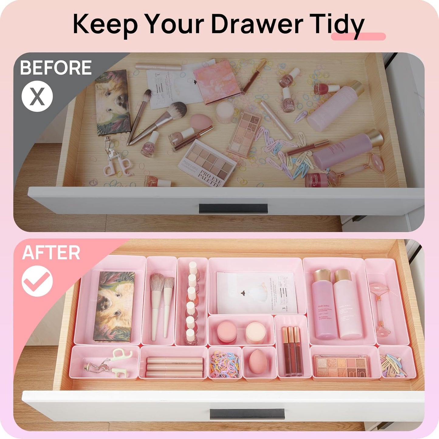 Purilite Select Clear Drawer Organizer Set