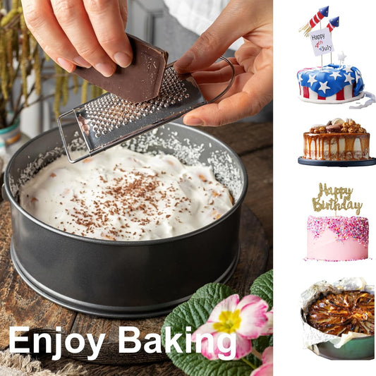 ELEBOX 9 inch Cheesecake Pan Springform Cake Pan, Non-Stick Baking Pan with Leakproof Design and Removable Bottom, Round Cake Tin Baking Mold for Birthday Cakes - PuriLite