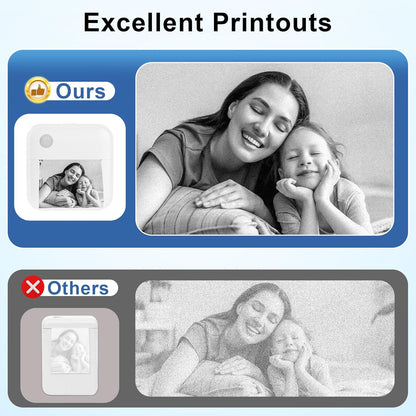 Label Maker Machine with Tape - Thermal Label Printer Bluetooth Label Maker Machine, Mini Printer Sticker Maker for Home, Kitchen, School, Office Organization with 2 Rolls Paper (Green)