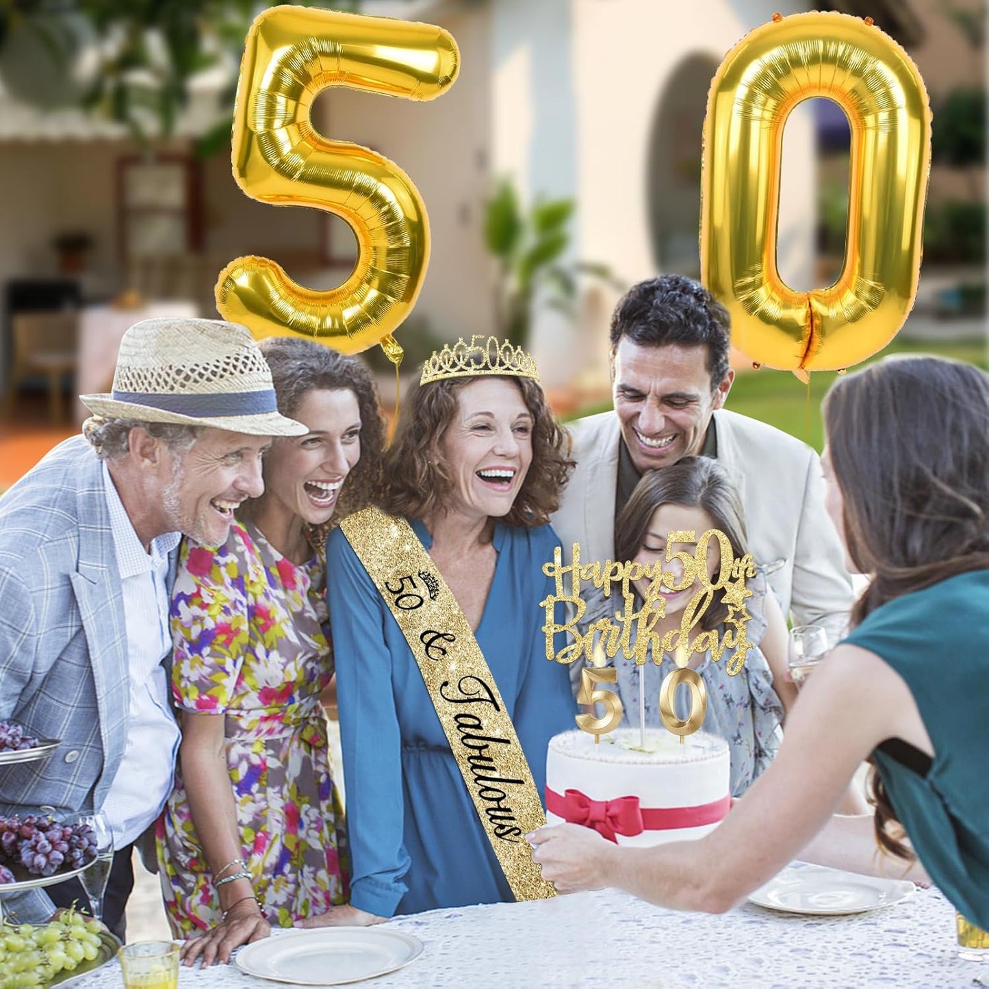 65th Birthday Decorations for Women, Including 65th Birthday Sash and Crown, Cake Topper and Candles, Number Balloons Rose Gold, 65 Year Old Gifts for Women