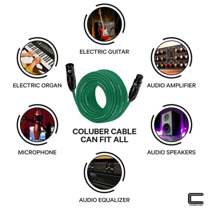 Balanced XLR Cable Male to Female - 6 Feet Pink - Pro 3-Pin Microphone Connector for Powered Speakers, Audio Interface or Mixer for Live Performance & Recording