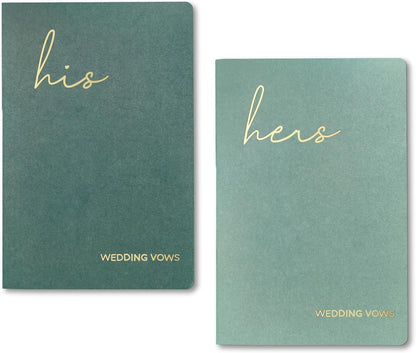 GroomBrideGifts Wedding Vow Book for His and Hers, Soft Touch, Perfectly Sized Bride and Groom Vow Books, Wedding Essentials, Wedding Registry Ideas, His and Hers Gifts