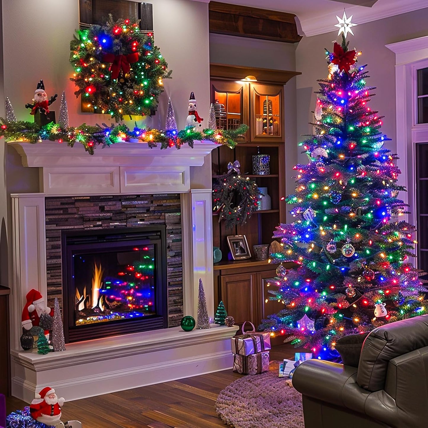 JMEXSUSS 66ft 200 LED Halloween Lights Outdoor, Orange String Lights Clear Wire, 8 Modes Orange Halloween Christmas String Lights Plug in for Tree Indoor Patio Garden Thanksgiving Decorations