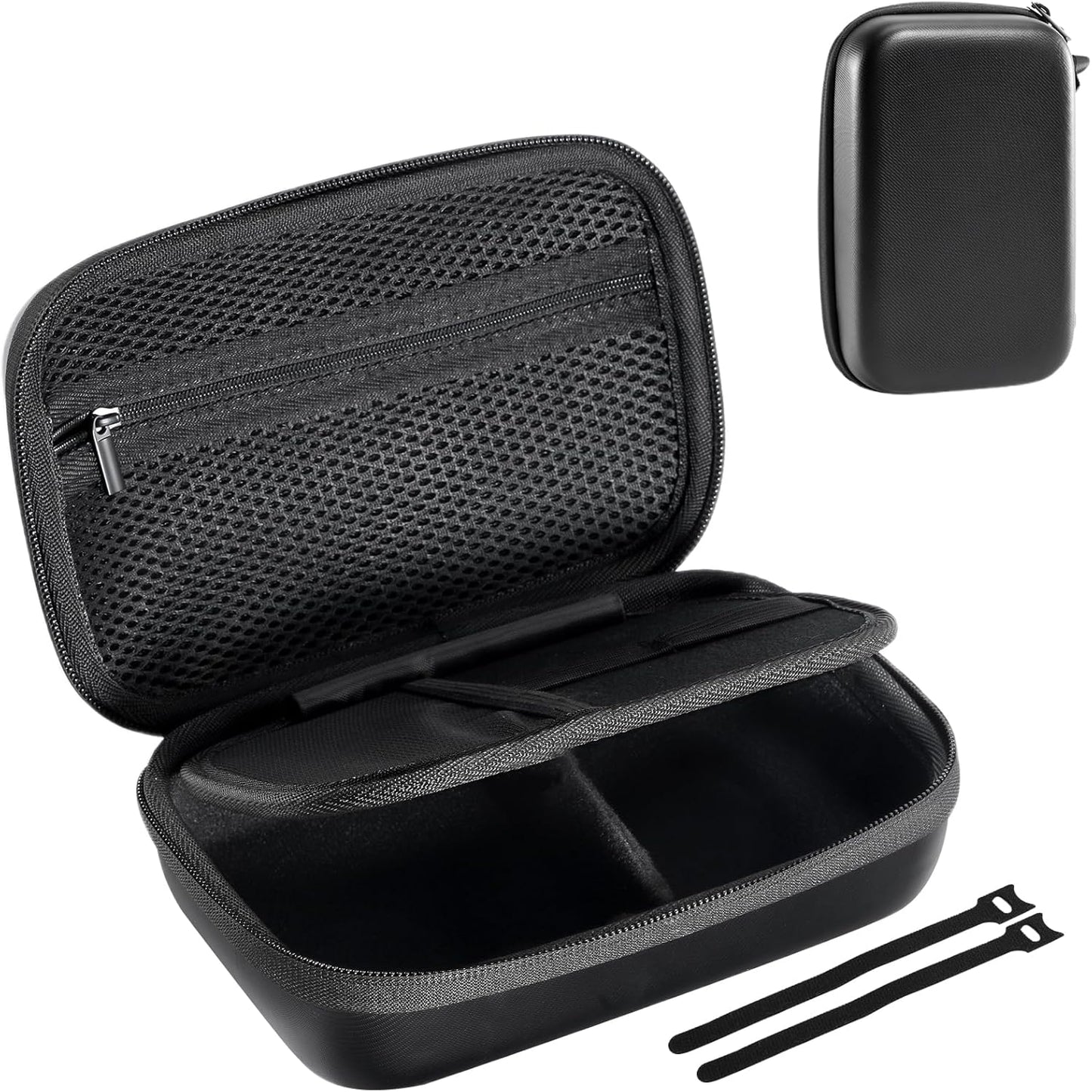 ProCase Hard Travel Electronic Organizer Case for MacBook Power Adapter Chargers Cables Power Bank Apple Magic Mouse Apple Pencil USB Flash Disk SD Card Small Portable Accessories Bag -L, Black