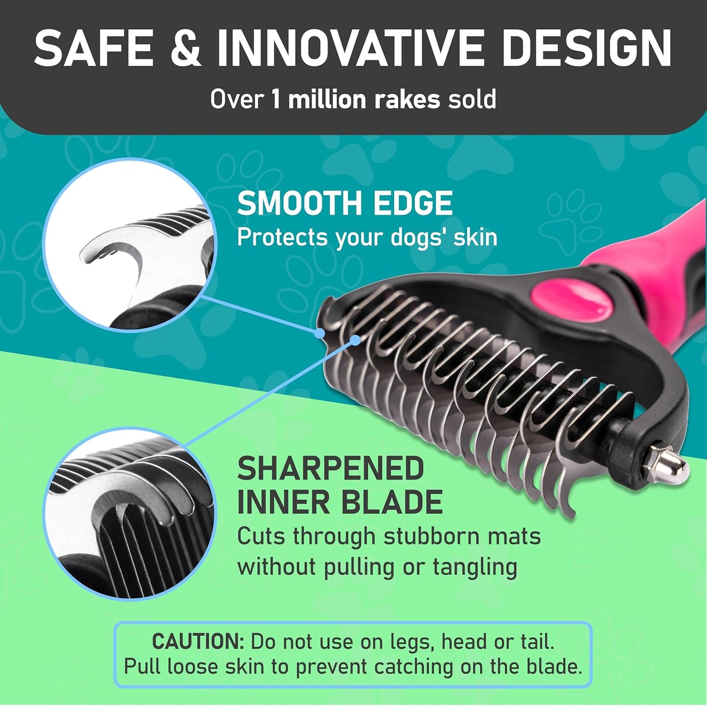 Maxpower Planet Pet Grooming Brush - Double Sided Shedding, Dematting - Undercoat Rake for Dogs - Dog Grooming Brush - Deshedding Brush for Dogs - Dog Brush, Cat Brush, Reduce Shedding by 95%, Black