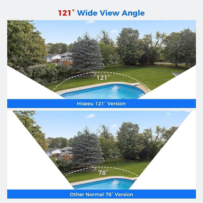 Hiseeu 4K Wired PoE Security Camera System,Color Night Vision Home Security System w/8 MP PoE Cameras,121°Wide Angle,Human Vehicle Detect,2 Way Audio,16ch NVR for Home Surveillance Indoor&Outdoor