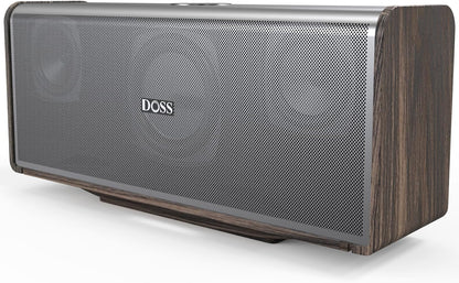 DOSS SoundBox Ultra Bluetooth Speaker with 2.1 Sound Channel Audio, 80W Superior Sound with Deep Bass, Two DSP Technologies, 18H Playtime, BT 5.3, Wireless for Home, Office, Bedroom-Gold