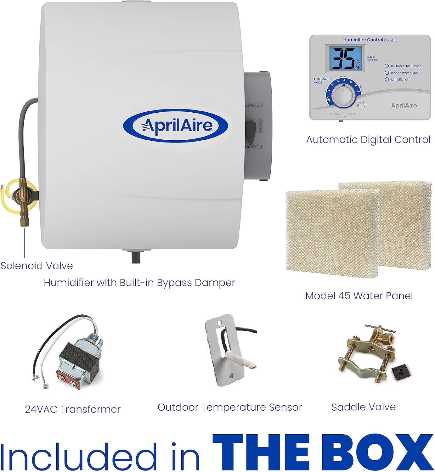 Aprilaire 600M Whole-House Humidifier with Manual Control