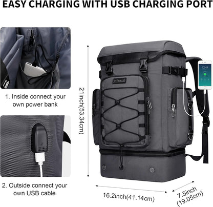 WITZMAN Travel Backpack for Men Women Carry on Bags for Airline Approved Convertible Duffle Luggage Backpack Shoe Compartment