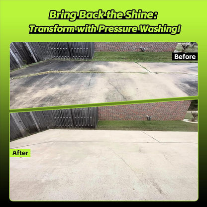 GREENER Electric Pressure Washer, 2500PSI, 4 Quick Nozzles, 2.4GPM, 23FT Outlet Hose, 9FT Power Cord, Power Washer Electric Powered with Soap Cannon for Car, Fence, Driveway, Patio Cleaning-Green