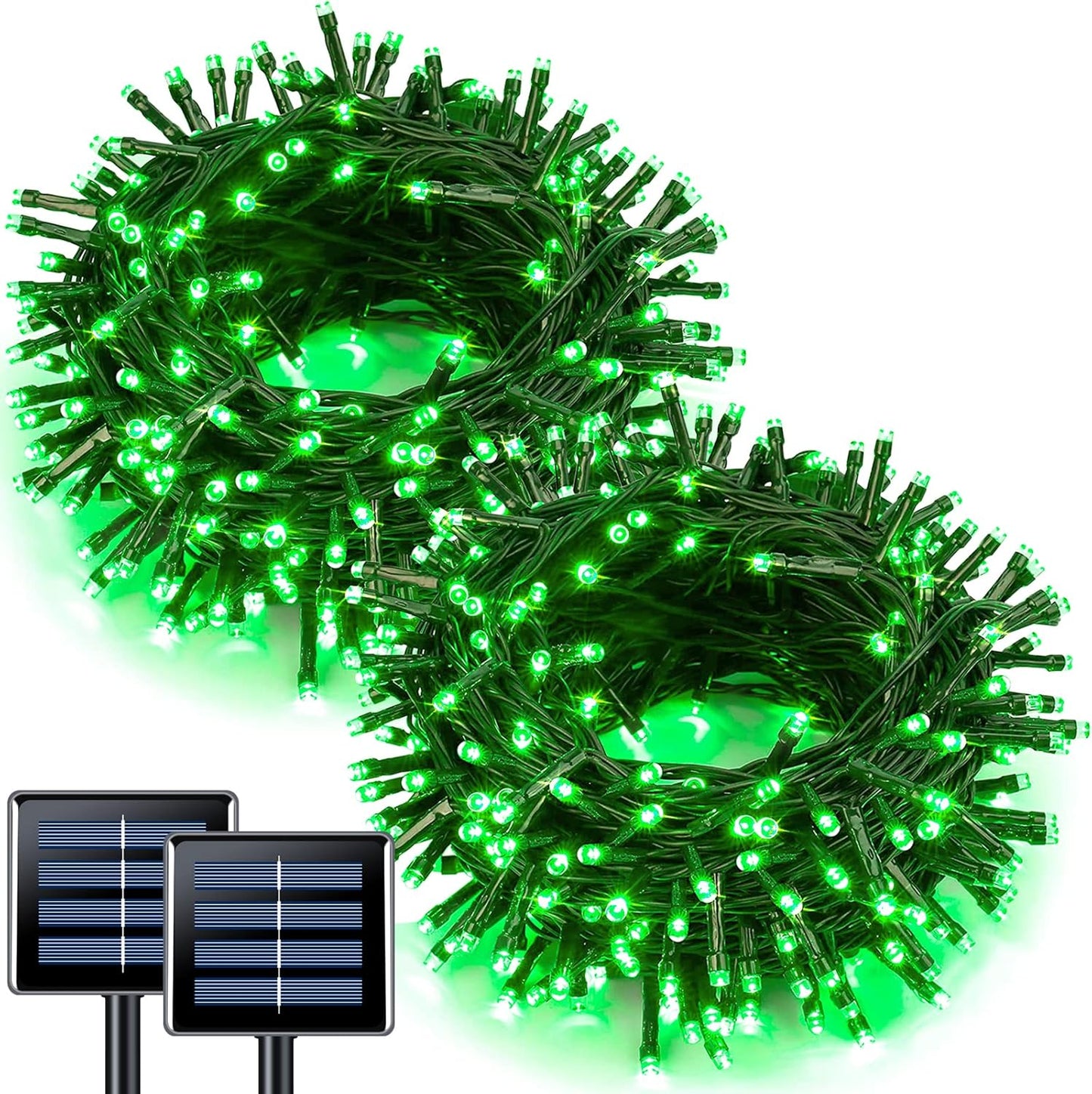 JMEXSUSS 2 Pack 75.5ft Orange Solar Christmas Lights, Total 400 LED Solar String Lights Outdoor Waterproof, 8 Modes Orange Halloween Lights for Tree Patio Garden Thanksgiving Halloween Decorations