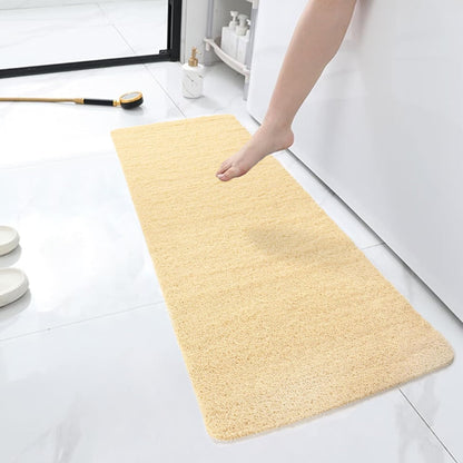 HITSLAM Shower Mat Non Slip, 24 x 16 Inch Bathtub Mat Non Slip with Drain, Soft PVC Loofah Bath Mat for Tub, Quick Drying Bathroom Shower Mat, Grey