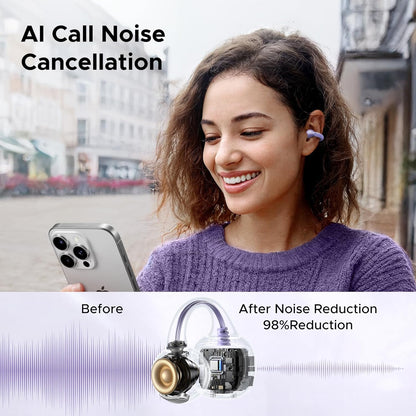 UGREEN Open Ear Wireless Headphones Bluetooth 5.4, 12mm Driver Sports Earphones with ENC, Fast Charging for 30 Hours Playtime, Compatible with iPhone Android and Bluetooth Devices