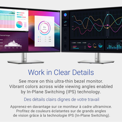 Dell 24 Monitor - P2425H - 23.8 Inch Full HD (1920 × 1080), 100Hz Refresh Rate, Comfortview Plus, 99% sRGB, IPS Panel, 1500:1, Tilt/Swivel/Pivot/Height, 3-Year Advanced Exchange Service - Black