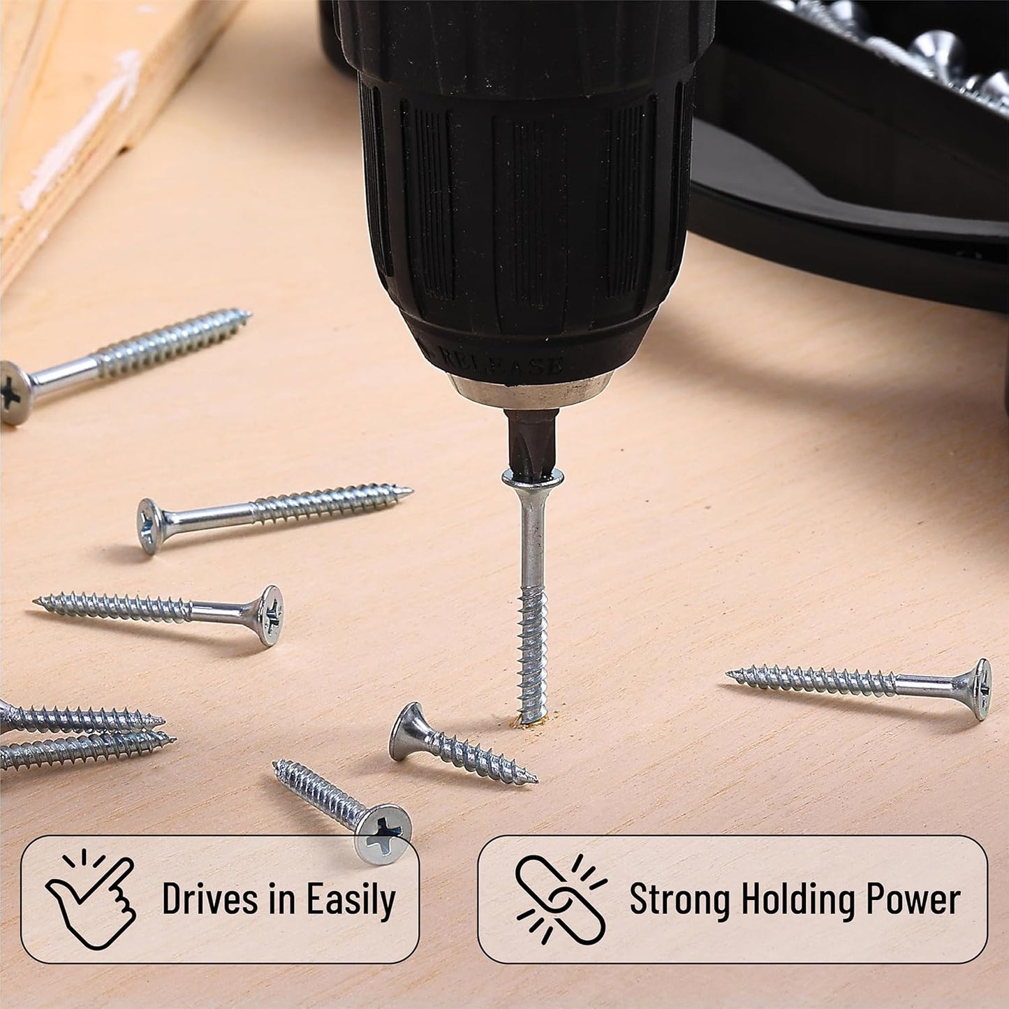 Mr. Pen Wood Screws Assortment Kit, 152 Pcs, Phillips Tips, Wood Screws, Screws, Assorted Screws, Screws Set, Flat Head Screws, Assorted Wood Screws, Screws Assortment, Screw Set Assortment