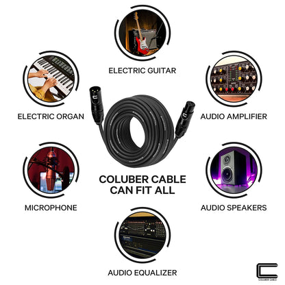 Balanced XLR Cable Male to Female - 6 Feet Pink - Pro 3-Pin Microphone Connector for Powered Speakers, Audio Interface or Mixer for Live Performance & Recording