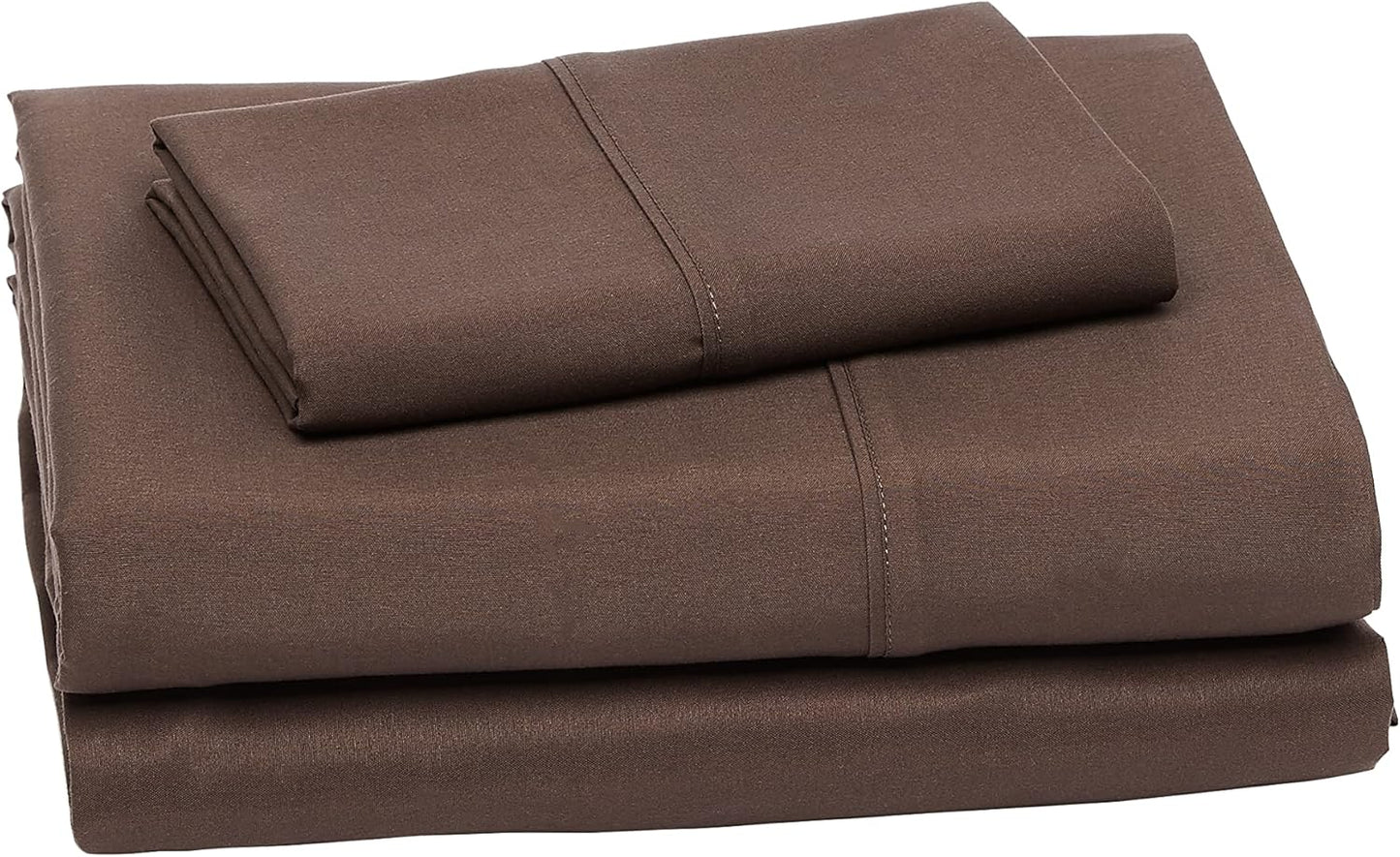 Amazon Basics Lightweight, Breathable Microfiber 4-Piece Bed Sheet Set with 14-Inch Deep Pockets, Full, Blush Pink, Solid