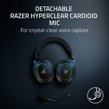 Razer Barracuda X Chroma Wireless Gaming Headset, 2.4 Ghz, Black Bluetooth, Lightweight, Chroma RGB, 40mm Drivers, Cardioid Mic, 70 Hr Battery, for PC, Mac, PS5, Switch 2, Smartphone