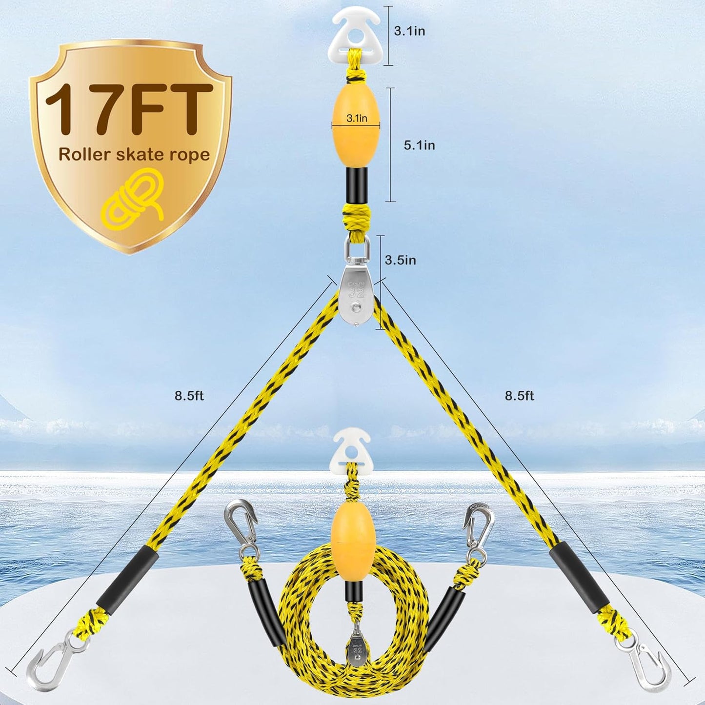 Purilite Select Self-Centering Tow Harness for Watersports