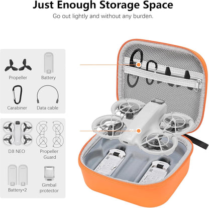 FPVtosky Carrying Case for DJI NEO, Porable Travel Storage Bag for DJI NEO Drone Aceessories (for DJI NEO, Black)