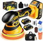 Cordless Car Buffer Polisher kit, DA Polisher with 2*21V Batteries
