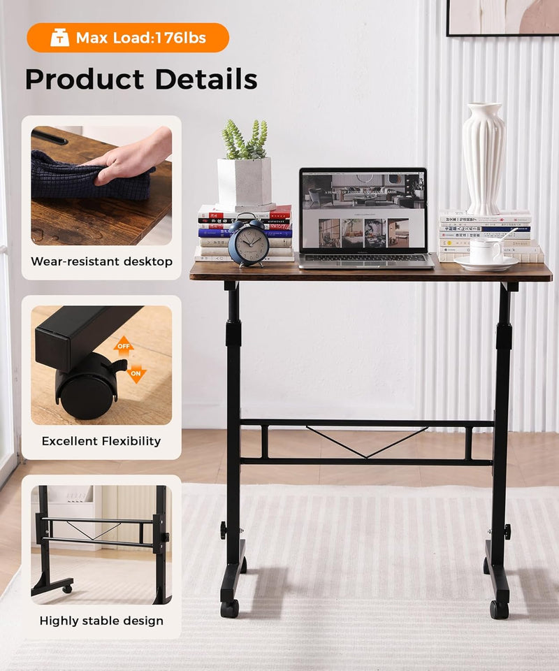 Purilite Select 32-Inch Adjustable Height Mobile Standing Desk
