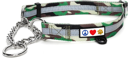 Pawtitas Chain Martingale Dog Collar Puppy Collar Reflective Dog Collar Training Dog Collar Behavioral Dog Chain Collar Collar Large Dog Collar Orange Dog Collar