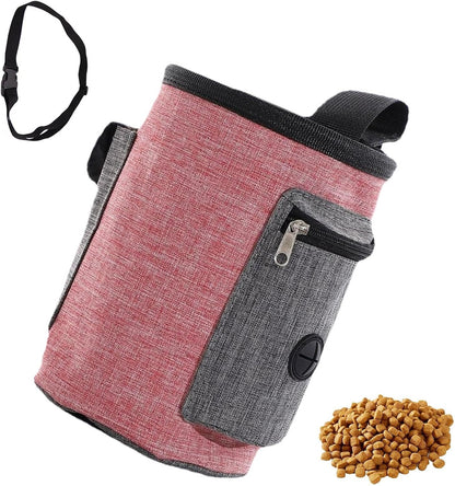 Dog Treat Pouch Bag | Portable Dog Treat Snack Bag Pouch | Dog Treat Carrier Holder, Treat Storage Holder for Travel Dog Walking Puppy Training