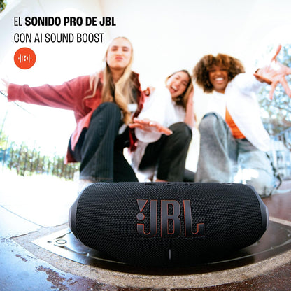 JBL Charge 5 Portable Bluetooth Speaker with Deep Bass, IP67 Waterproof and Dustproof, Up To 20 Hours of Playtime, Built-in Powerbank - Black