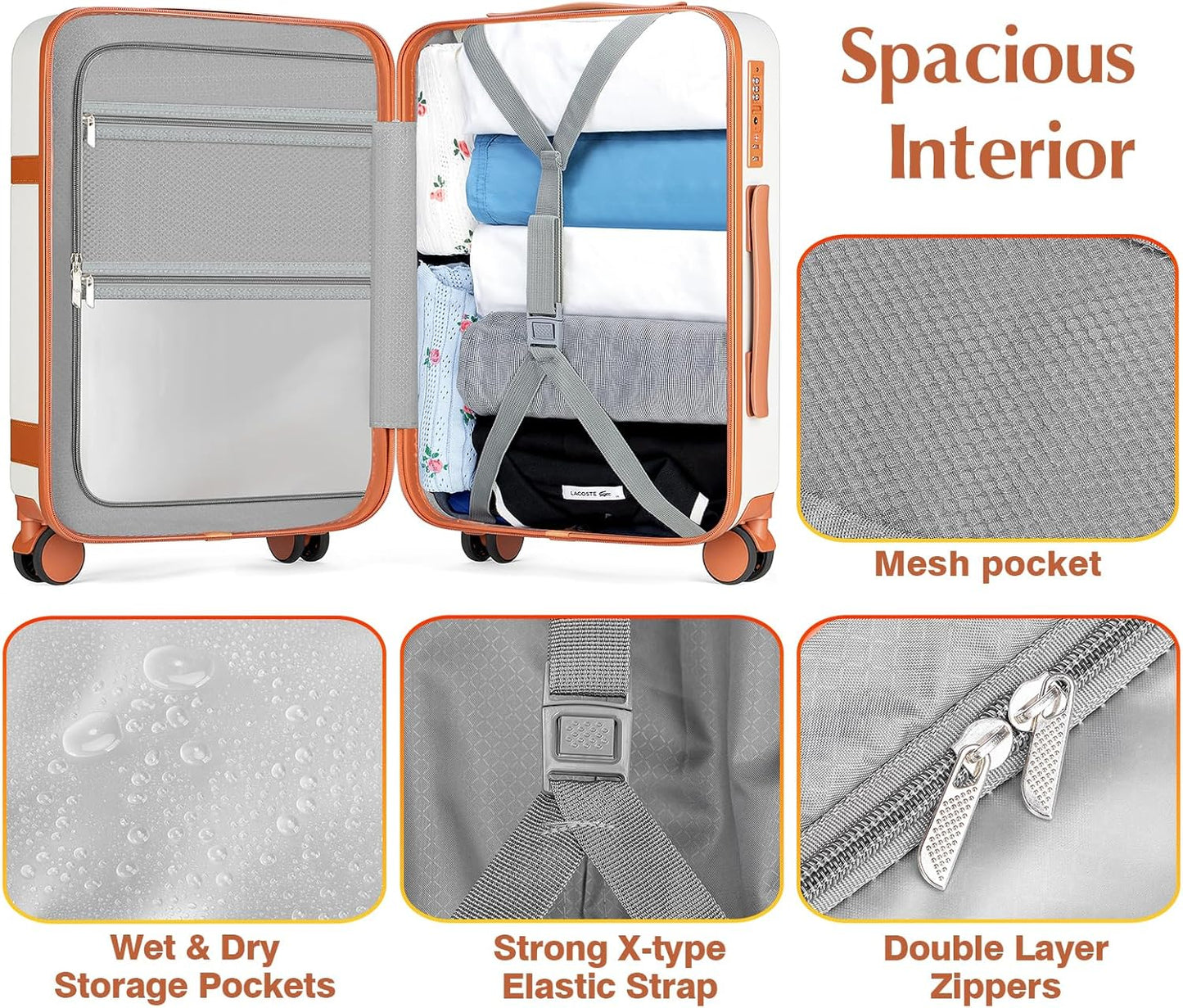 Lumesner Carry on Backpack, Extra Large 40L Flight Approved Travel Backpack for Men & Women