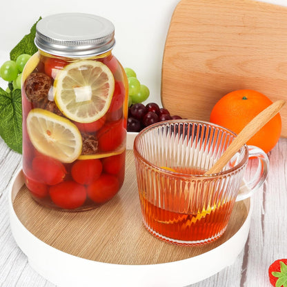 16oz Mason Jars with Airtight Screw Lids, 6 Pack 500ml Storage Glass Jars for Fruits,Jams,Drink Favors,Spice,Baby Foods,DIY Candles