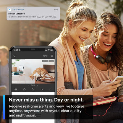 TP-Link Tapo 2K Pan/Tilt Indoor Security WiFi Camera, Baby & Pet Camera w/ 360° Motion Tracking, 2-Way Audio, Night Vision, Cloud & Local Storage (Up to 256 GB), Works w/Alexa & Google (Tapo C210P2)