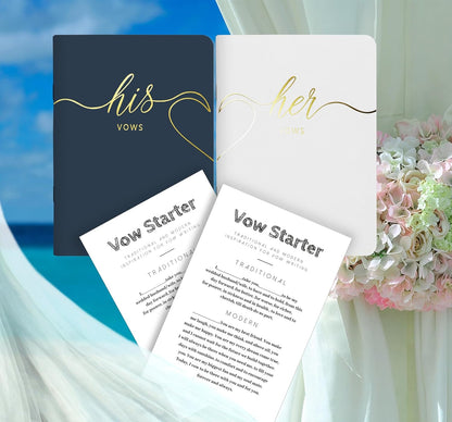 LSSH GmbH Vow Books - His and Hers Wedding Essentials, 28 Pages, 5.5" X 4" (Dark Green & Sage)