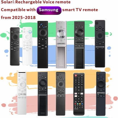 Replacement Smart Remote for Samsung TVs (Models from 2018-2025): Features Solar - Powered and USB - C Charging. for Samsung Neo, OLED, QLED, Crystal UHD, Frame TV, Terrace, Sero, and Serif Series