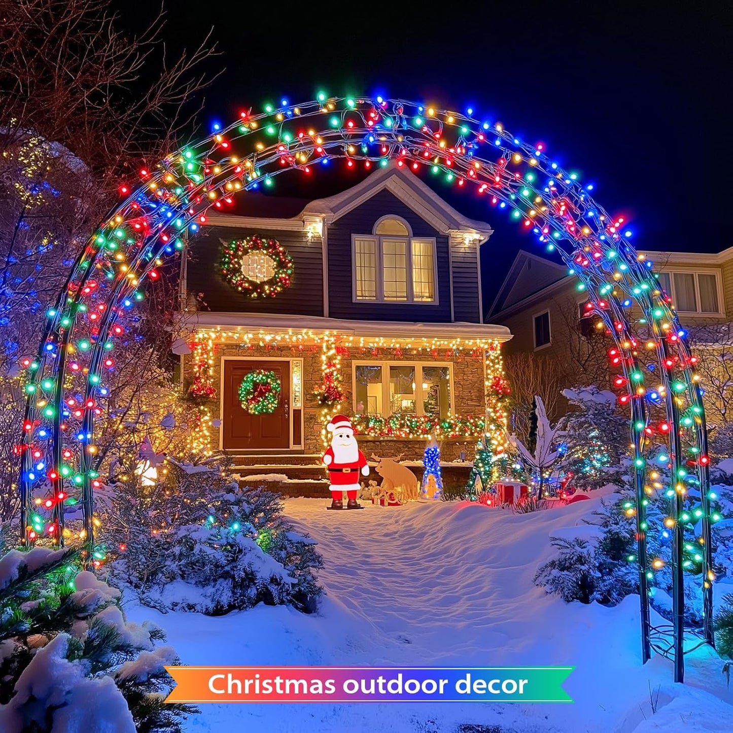 JMEXSUSS 2 Pack 75.5ft Orange Solar Christmas Lights, Total 400 LED Solar String Lights Outdoor Waterproof, 8 Modes Orange Halloween Lights for Tree Patio Garden Thanksgiving Halloween Decorations