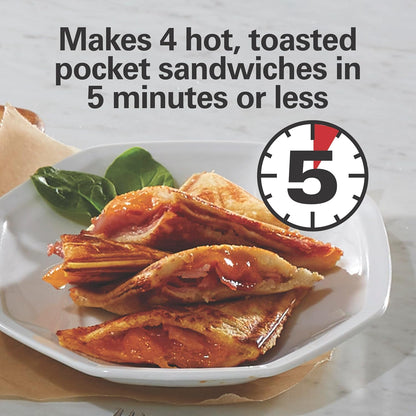 Hamilton-Beach-Electric-Sandwich-Maker-and-Toaster-Makes-Omelets-and-Grilled-Cheese,-4-Inch,-Easy-to-Store,-Black-(25430)