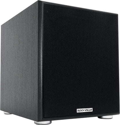 Rockville Rock Shaker 10" Inch Black 600w Powered Home Theater Subwoofer Sub