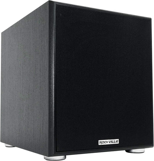 Rockville Rock Shaker 10" Inch Black 600w Powered Home Theater Subwoofer Sub