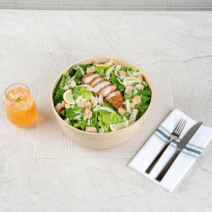 Restaurantware-Bambuddha 51 Ounce Extra Large Salad Bowl, 1 Heavy-Duty Round Salad Bowl - Sustainable, Reusable, Blue Bamboo Serving Dish, for Serving Salads, Fruits, and Appetizers