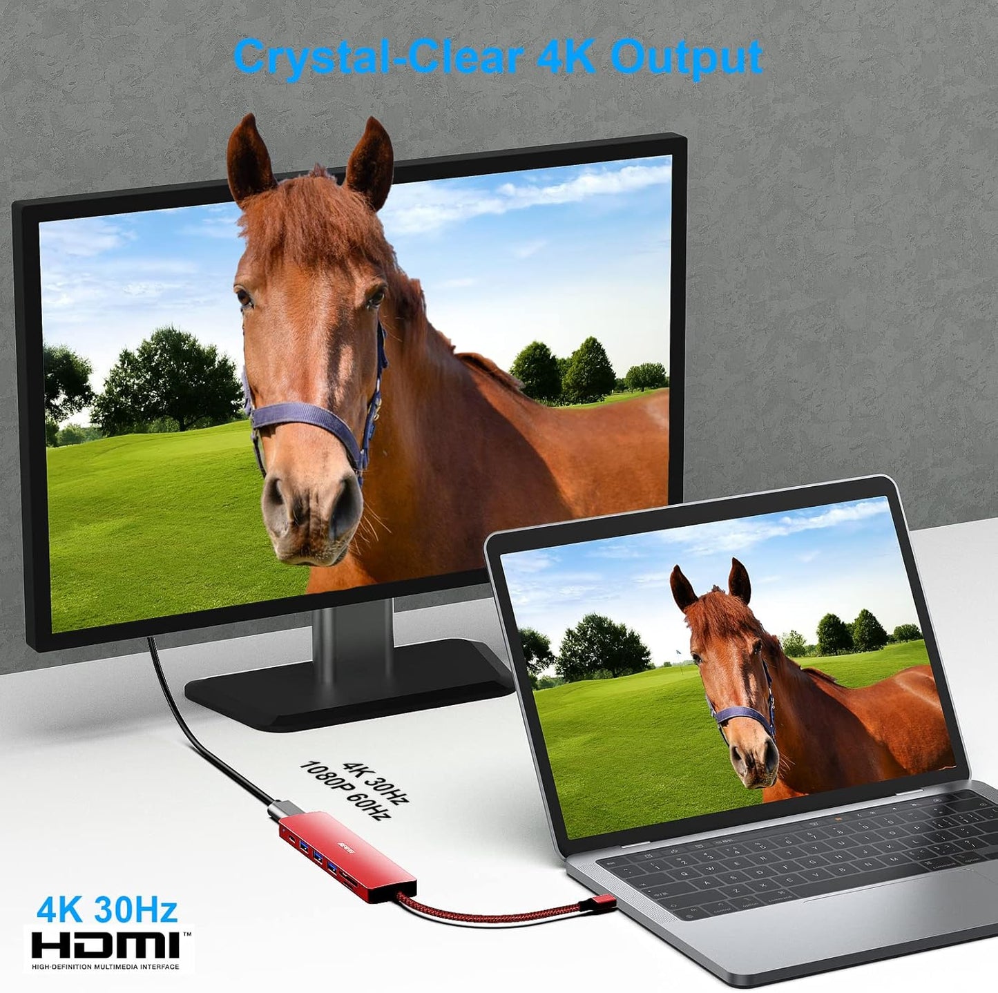 BENFEI USB C HUB 7in1, USB C HUB Multiport Adapter with USB-C to HDMI, USB-C to SD/TF Card Reader/3*USB 3.0/100W Power Delivery, Compatible with iPhone 15 Pro/Max, MacBook, iPad Pro, iMac, S23, XPS17