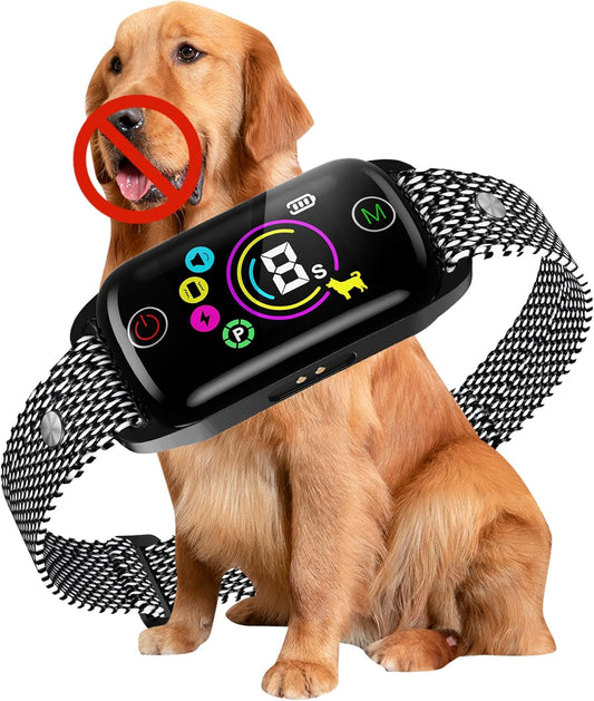Honeynet Dog Collar, Intelligent Anti-Black Training Device, 8 Sensitivity Levels, Bip/Vibration Modes, Automatic Correction for Small Dogs