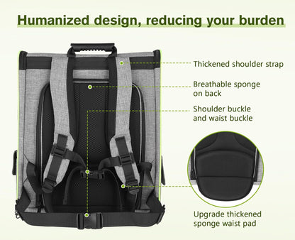 Pecute Pet Carrier Backpack, Dog Carrier Backpack Expandable with Breathable Mesh for Pets ＜6kg, Pet Backpack Carrier for Hiking Travel Camping Outdoor