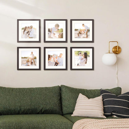 upsimples 11x14 Picture Frame, Display Pictures 8x10 with Mat or 11x14 Without Mat, Wall Hanging Photo Frames, Black