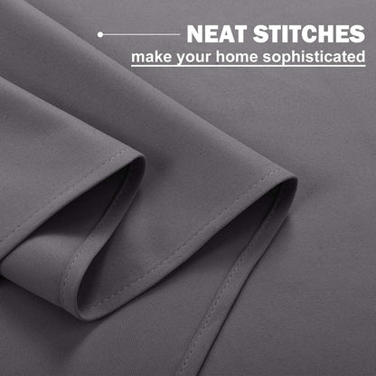 NICETOWN Blackout Curtains 2 Panels for Bedroom- Thermal Insulated Grommet Blackout Curtains 63 Inches Long for Living Room/Kitchen Rideaux occultants (2 Panels, W42 x L63 -Inch,Grey)