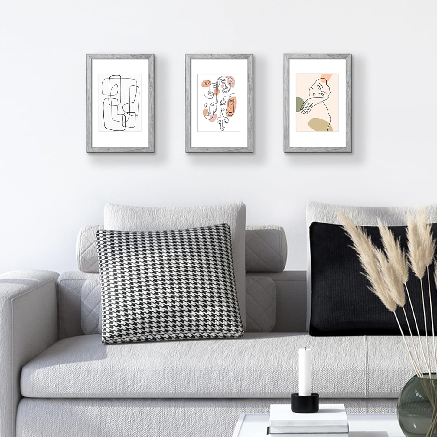 upsimples 11x14 Picture Frame, Display Pictures 8x10 with Mat or 11x14 Without Mat, Wall Hanging Photo Frames, Black