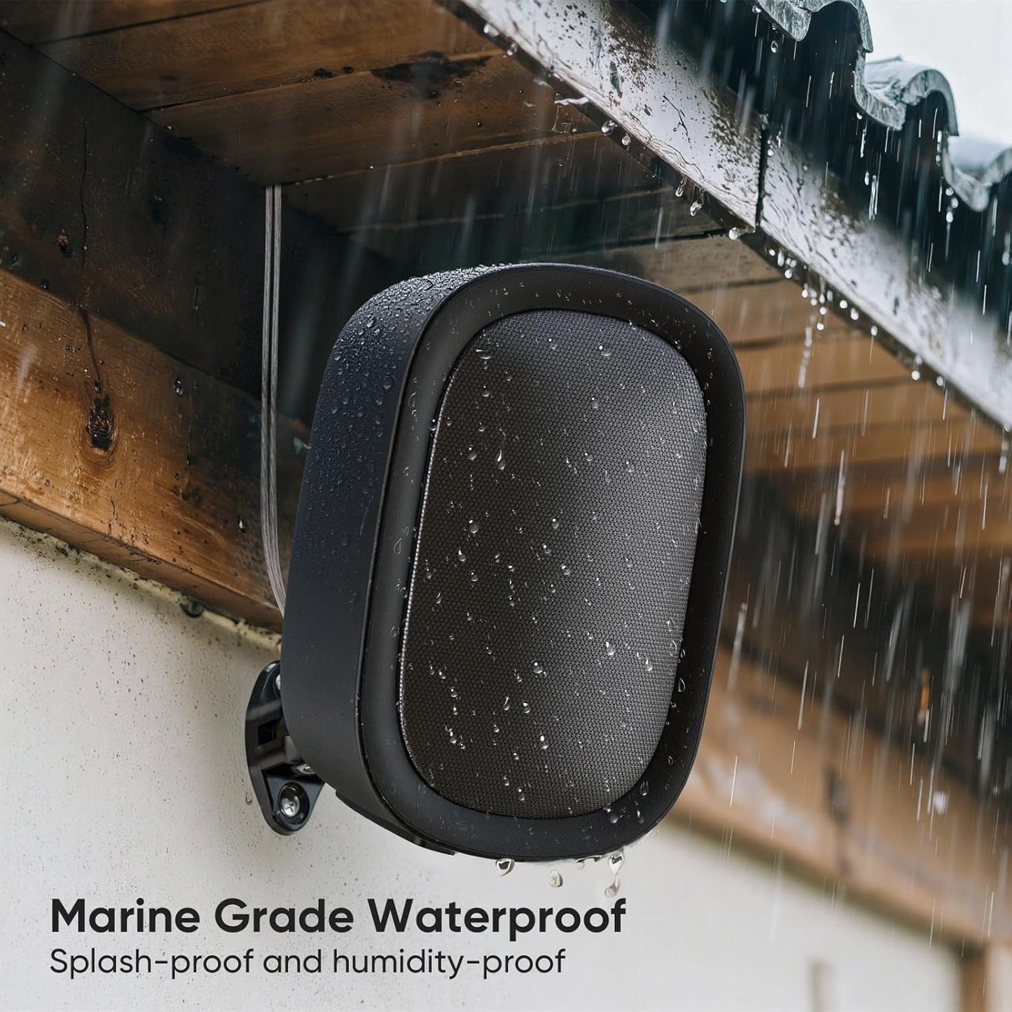 Saiyin Outdoor Indoor Speakers, Passive Stereo Speakers, Home Theater Surround Sound Speakers with Marine Grade Waterproof and Wall Mount Brackets for Patio, Garage, Home Surround System
