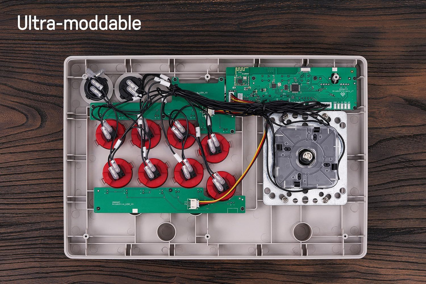 8BitDo Retro Arcade Fight Stick 8 Way Joystick with 2 Dedicated Macro Buttons and Turbo Function for Switch/Switch 2 and PC Windows, Support Bluetooth, 2.4G Wireless and Wired USB-C Cable Connection